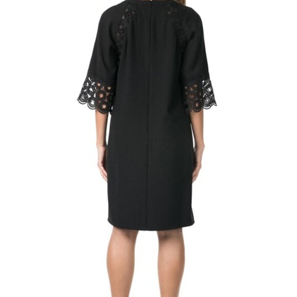 TRÏBE Black 3/4 Sleeve Midi Dress Size Small NWT - Picture 3 of 5